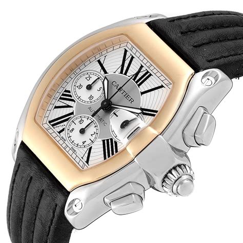 cartier roadster chronograph steel and gold|cartier roadster chronograph price.